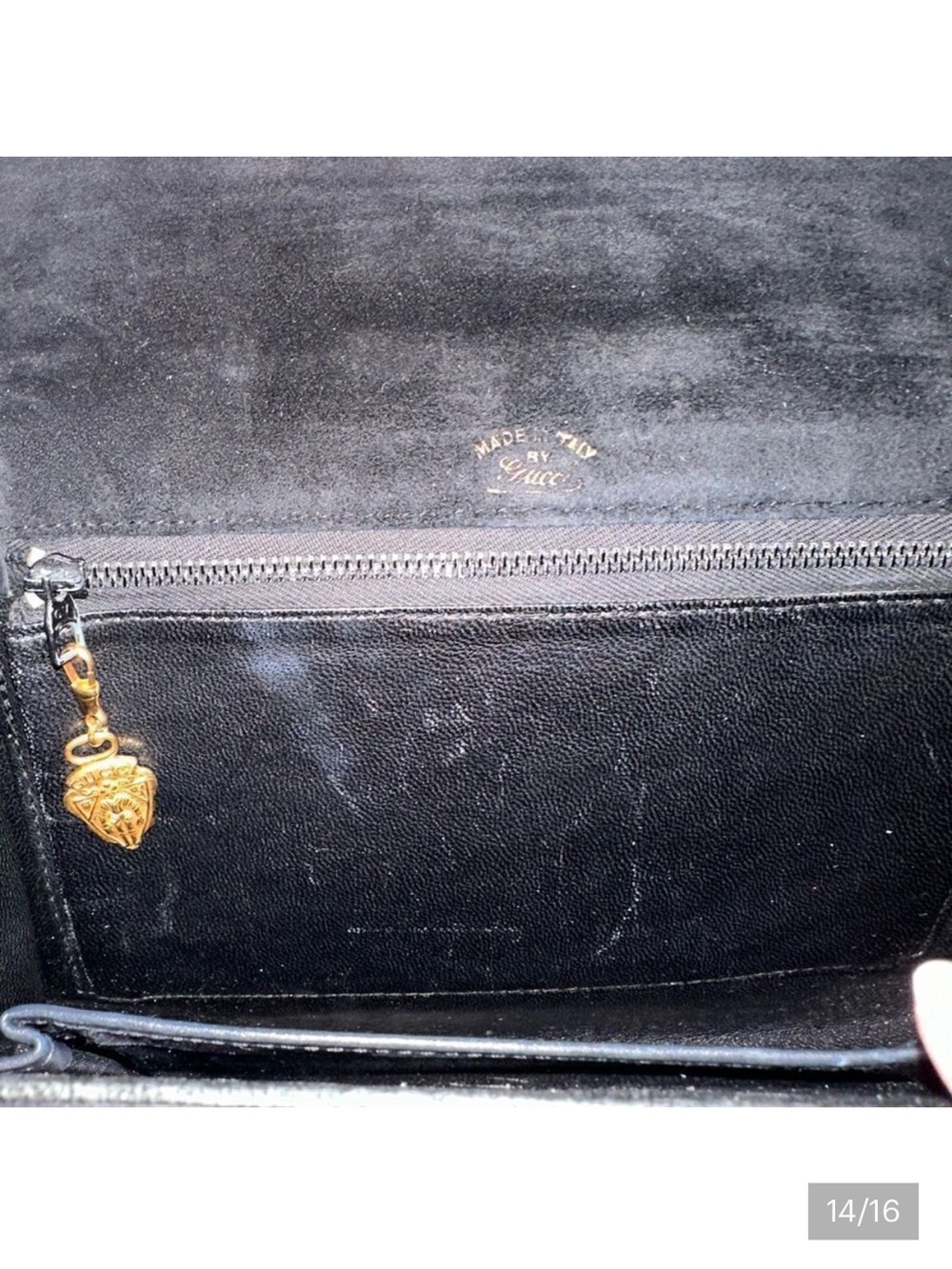Vintage Gucci GG Bit Suede Croc Bag + Black Gold Heels Set - Picture 6 of 11